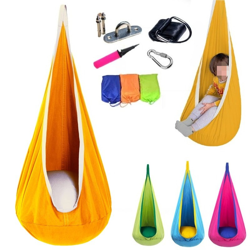 Kids Yellow Outdoor Chair - 1Pc Per Bambini Pod Altalena Sedile
