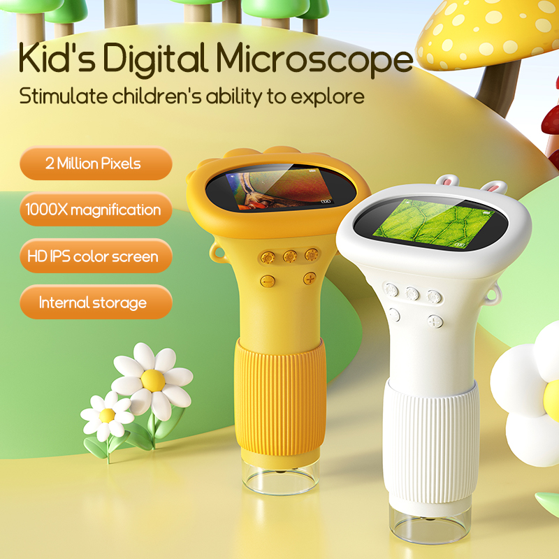 Kids Outdoor Microscope - Mini microscopio tascabile da 2,0 pollici