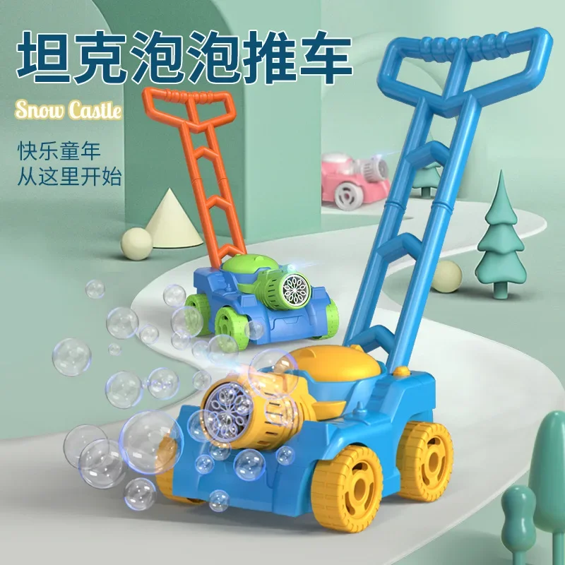 Kids Outdoor Lawn Mower - Carrello Macchina per Bolle di Sapone,
