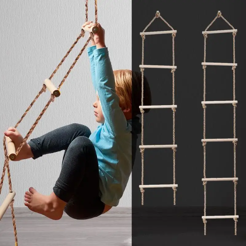 Kids Outdoor Climbing Equipment - Scala in legno per bambini attività