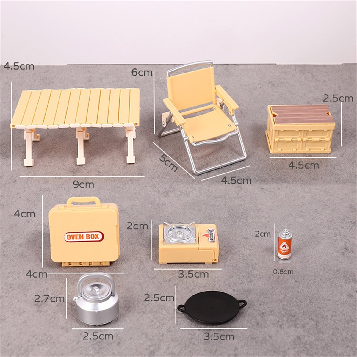 Kids Yellow Outdoor Chair - Set da Campeggio in Miniatura per