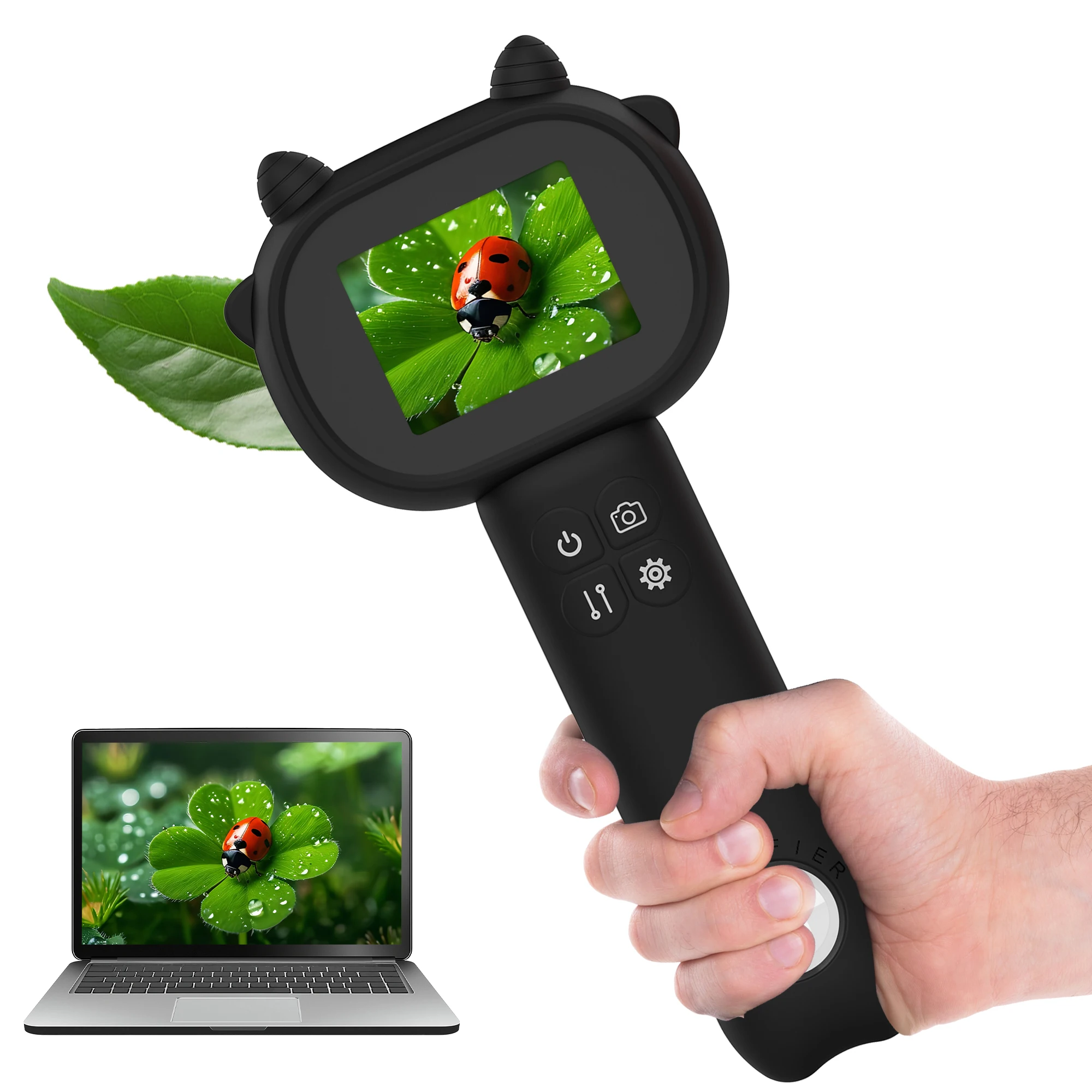 Kids Outdoor Microscope - Microscopio Digitale Portatile 500X per Bambini,