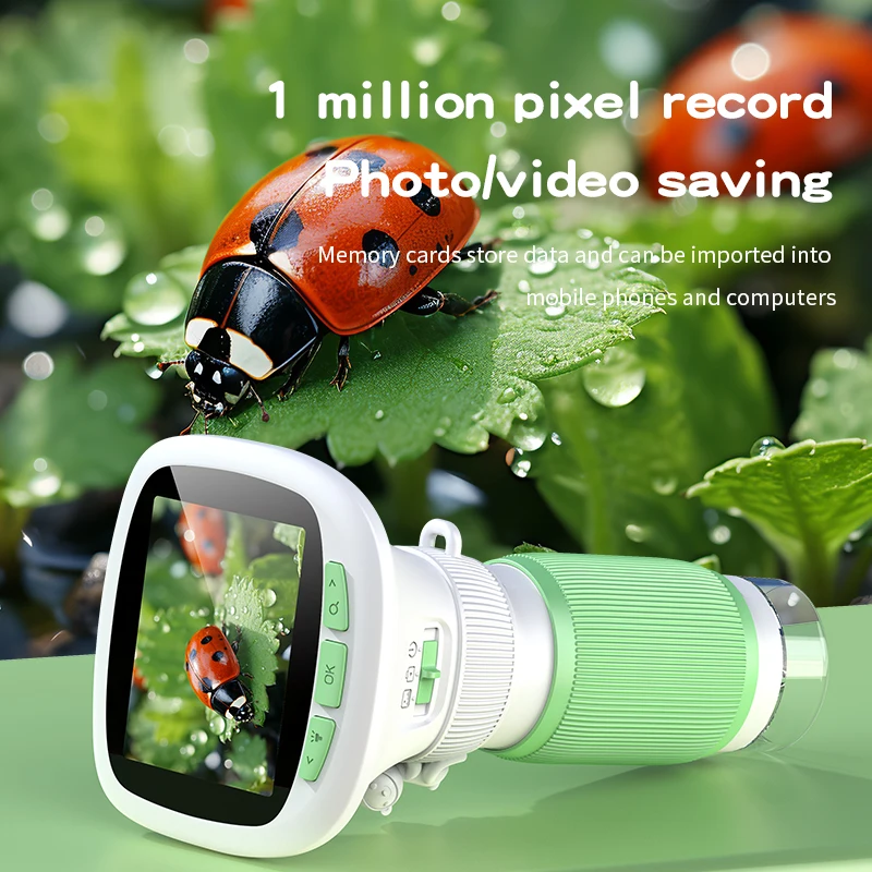 Kids Outdoor Microscope - Microscopio Portatile per Bambini con Messa
