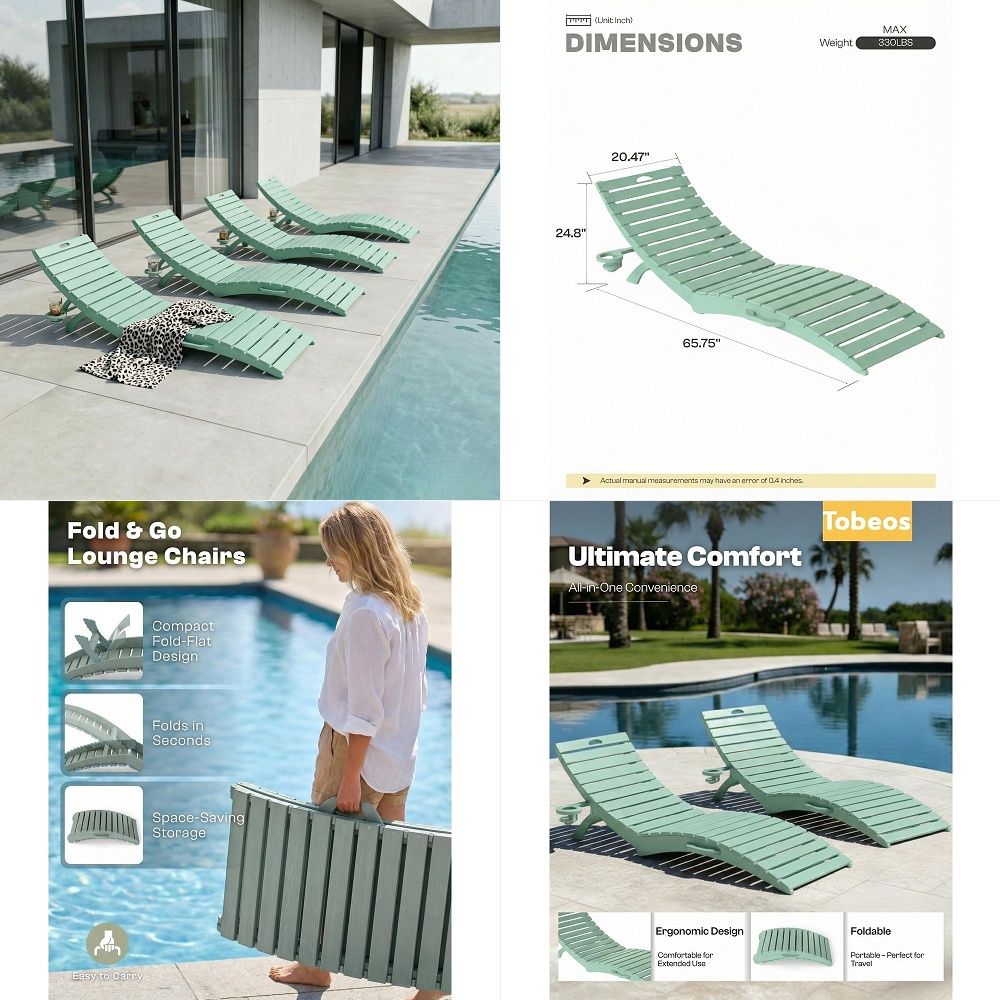 Kids Outdoor Adirondack Chair - Set di 4 Sedie Adirondack per