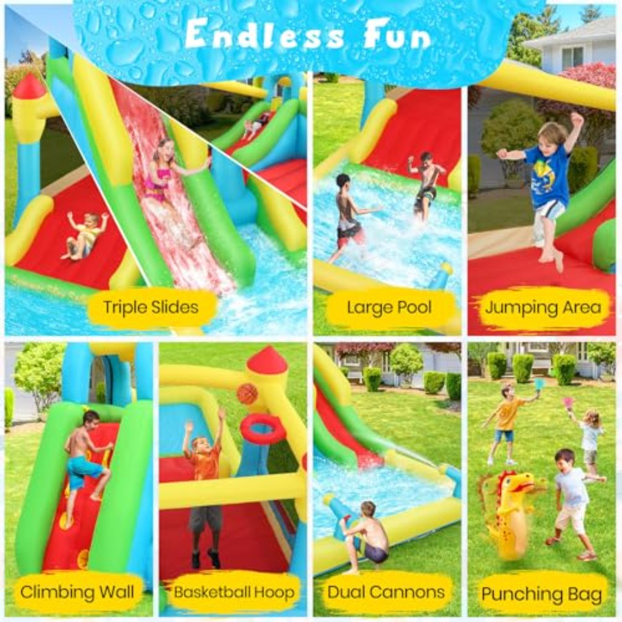 Castello gonfiabile acquatico  - Kids Outdoor House With Slide recensione e prezzo