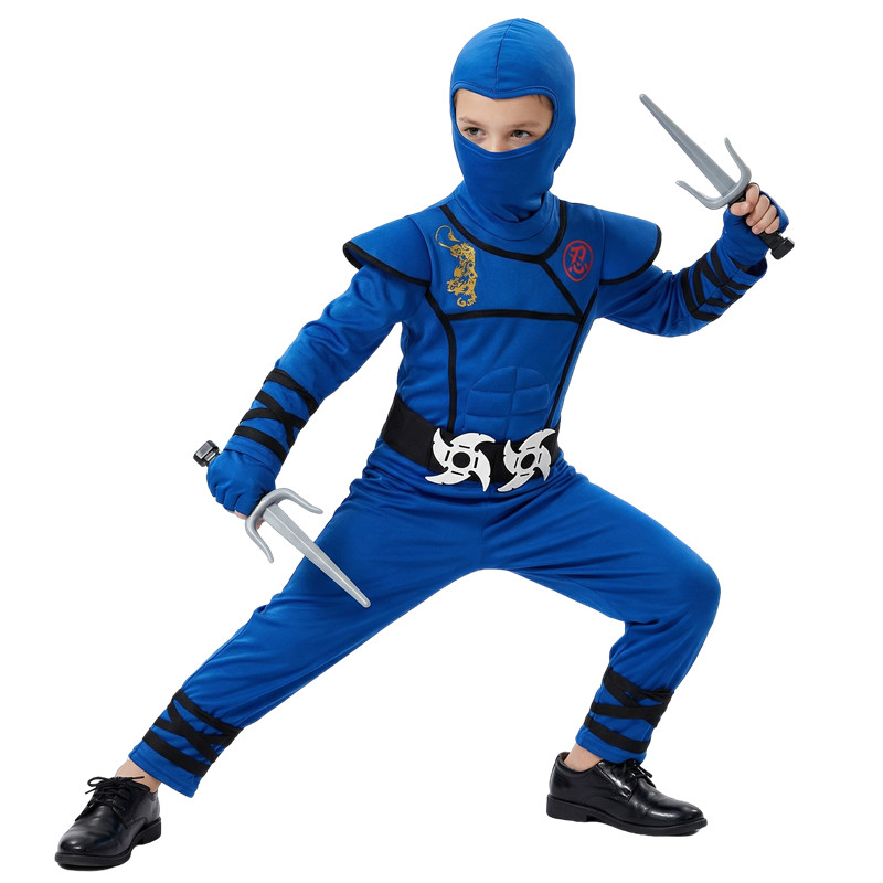 Costume da ninja nero e blu pe - Kids Outdoor Ninja Equipment recensione e prezzo