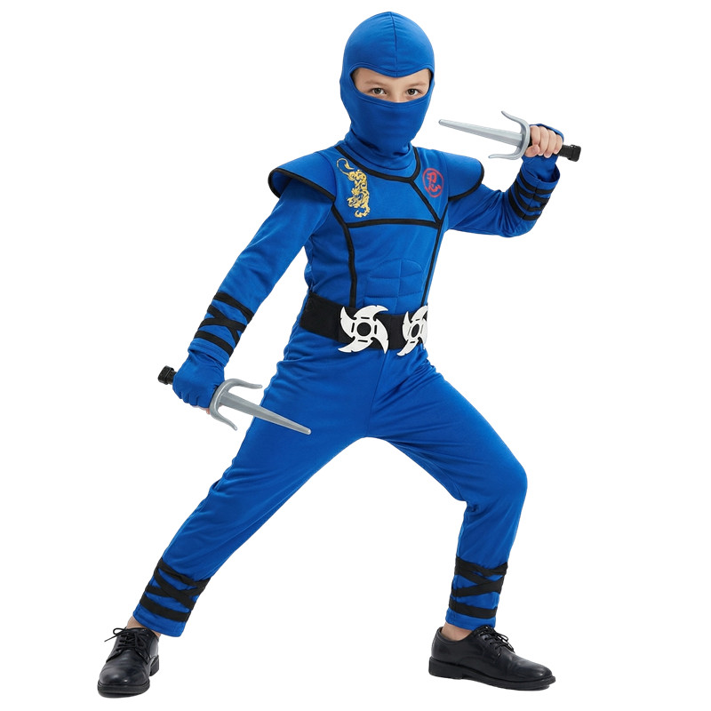 Costume da ninja nero e blu pe - Kids Outdoor Ninja Equipment recensione e prezzo
