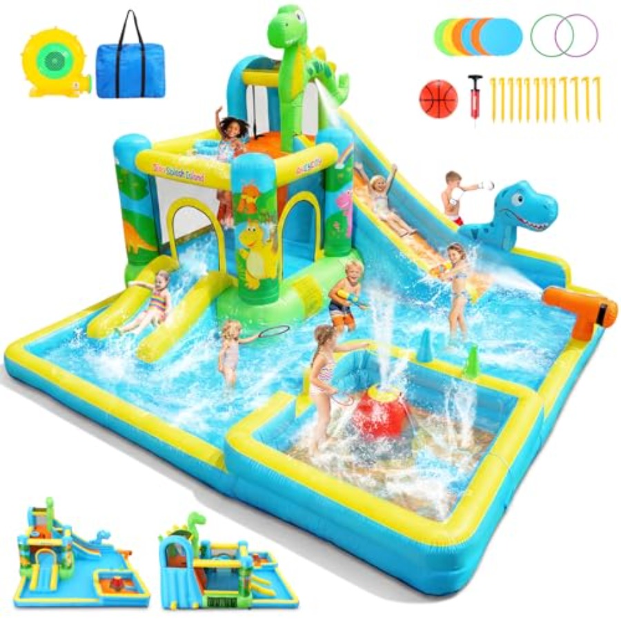 Scivolo acquatico gonfiabile d - Kids Outdoor House With Slide recensione e prezzo