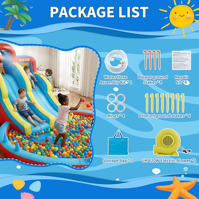 Parco acquatico gonfiabile 8-i - Kids Outdoor Playset recensione e prezzo