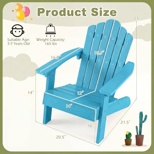 Sedia Adirondack per bambini,  - Kids Outdoor Adirondack Chair recensione e prezzo