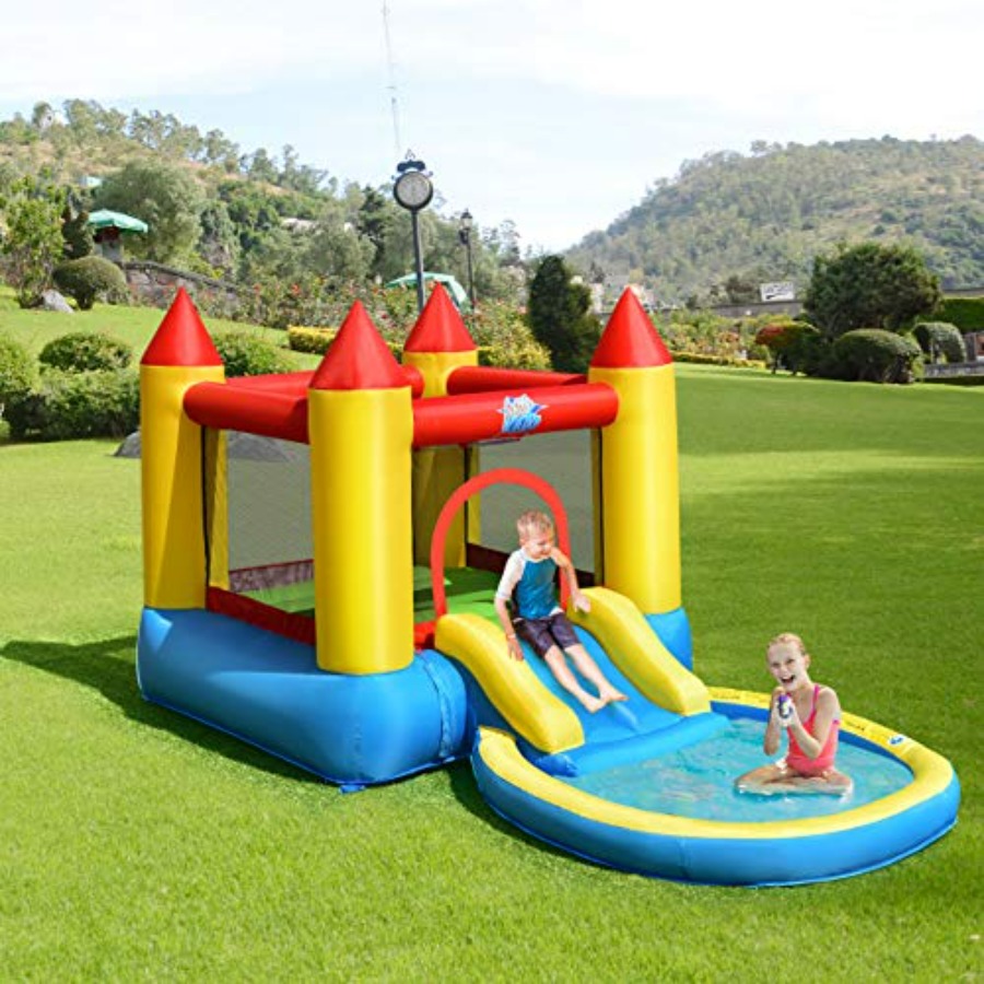 Castello gonfiabile da giardin - Kids Outdoor House With Slide recensione e prezzo