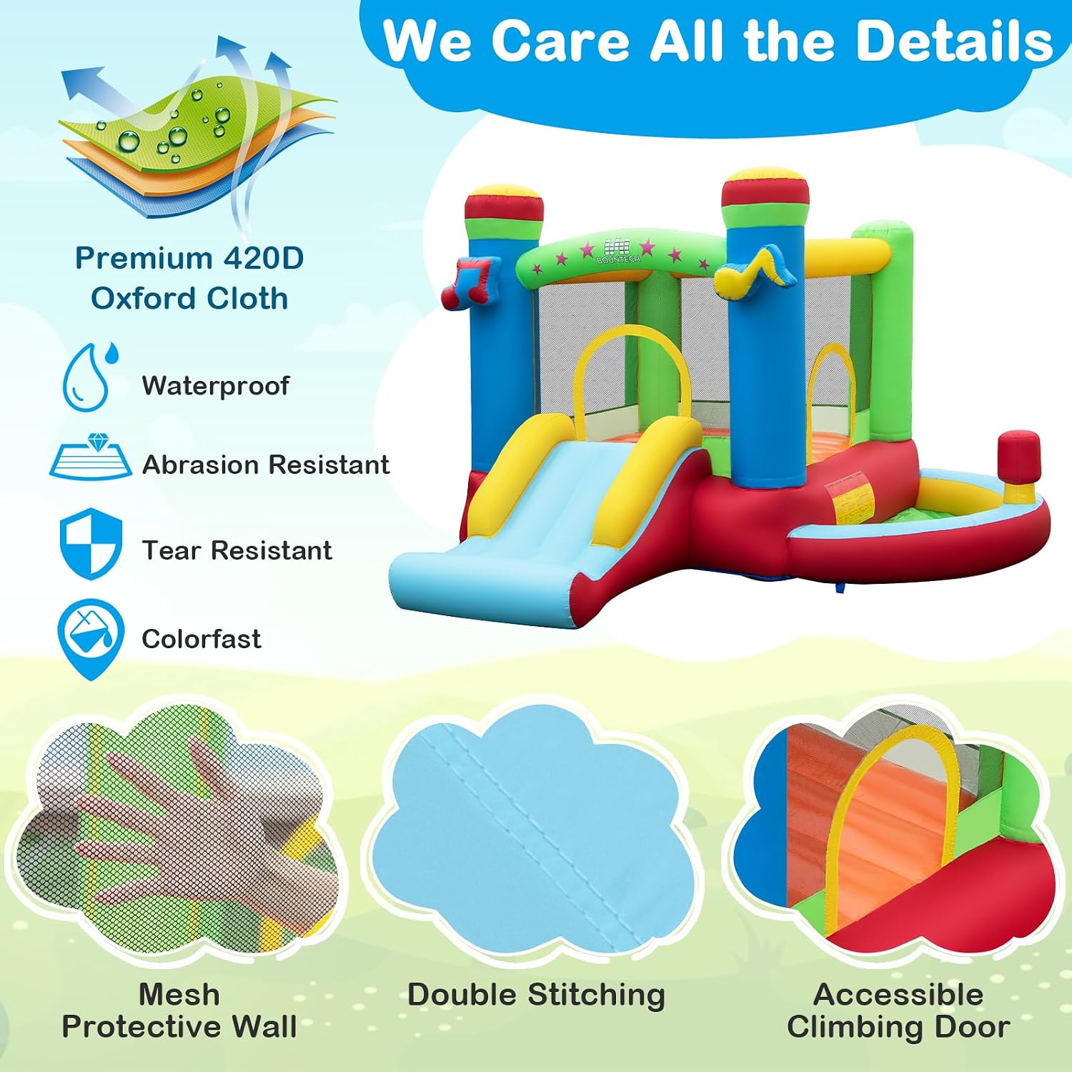 Casa Gonfiabile con Piscina di - Kids Outdoor Jumping recensione e prezzo