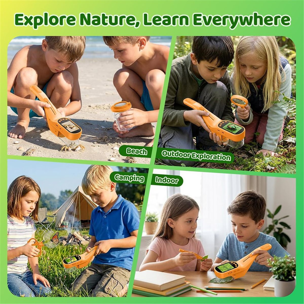 Microscopio Portatile 500X per - Kids Outdoor Microscope recensione e prezzo