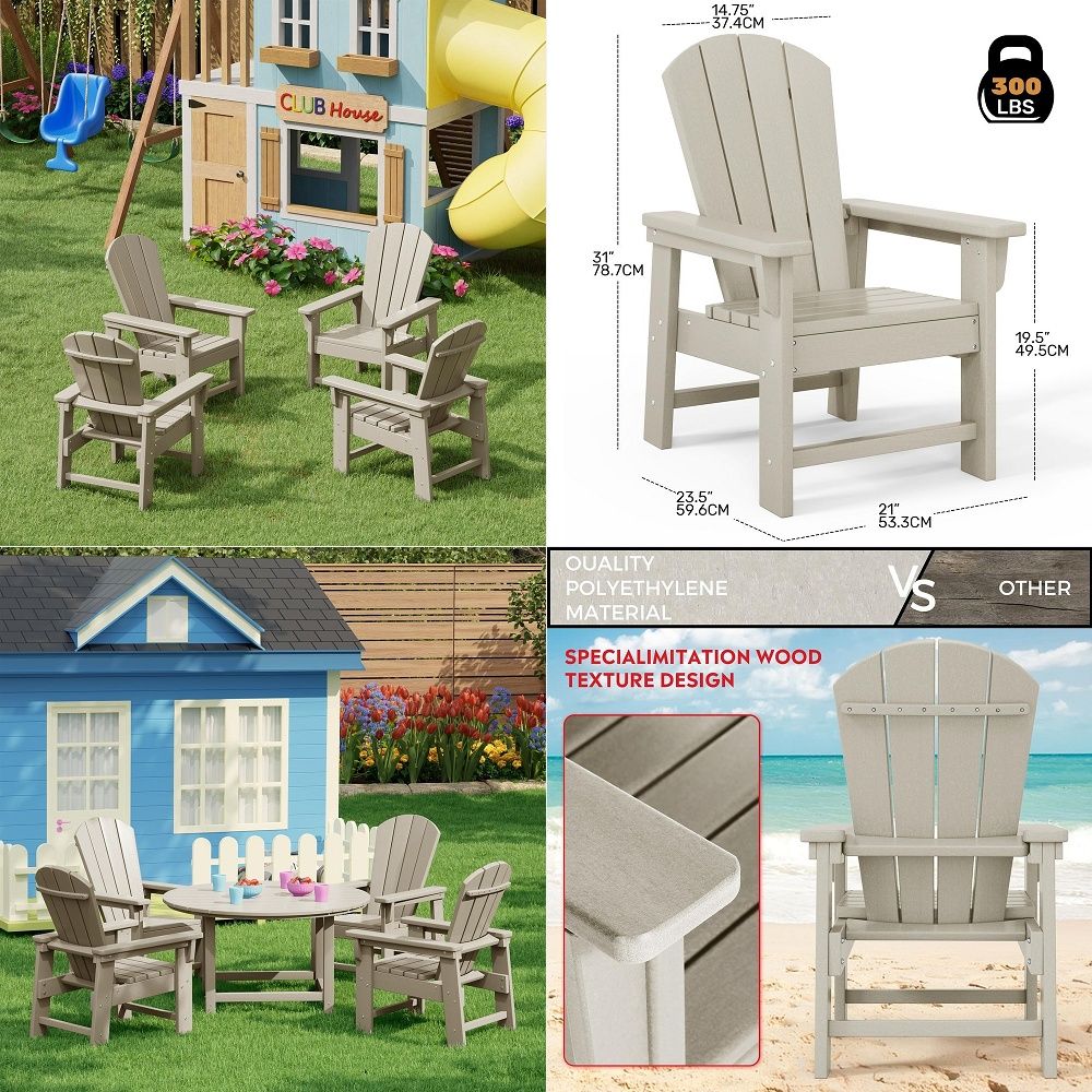 Set di 4 Sedie Adirondack per  - Kids Outdoor Adirondack Chair recensione e prezzo