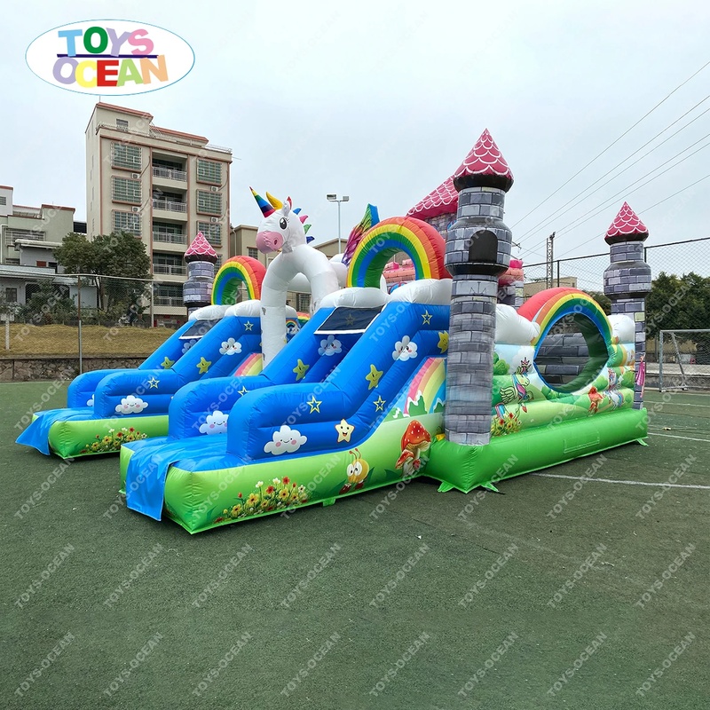 Castello Gonfiabile Personaliz - Kids Outdoor House With Slide recensione e prezzo